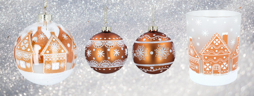Gisela Graham Gingerbread Themed Christmas Decorations